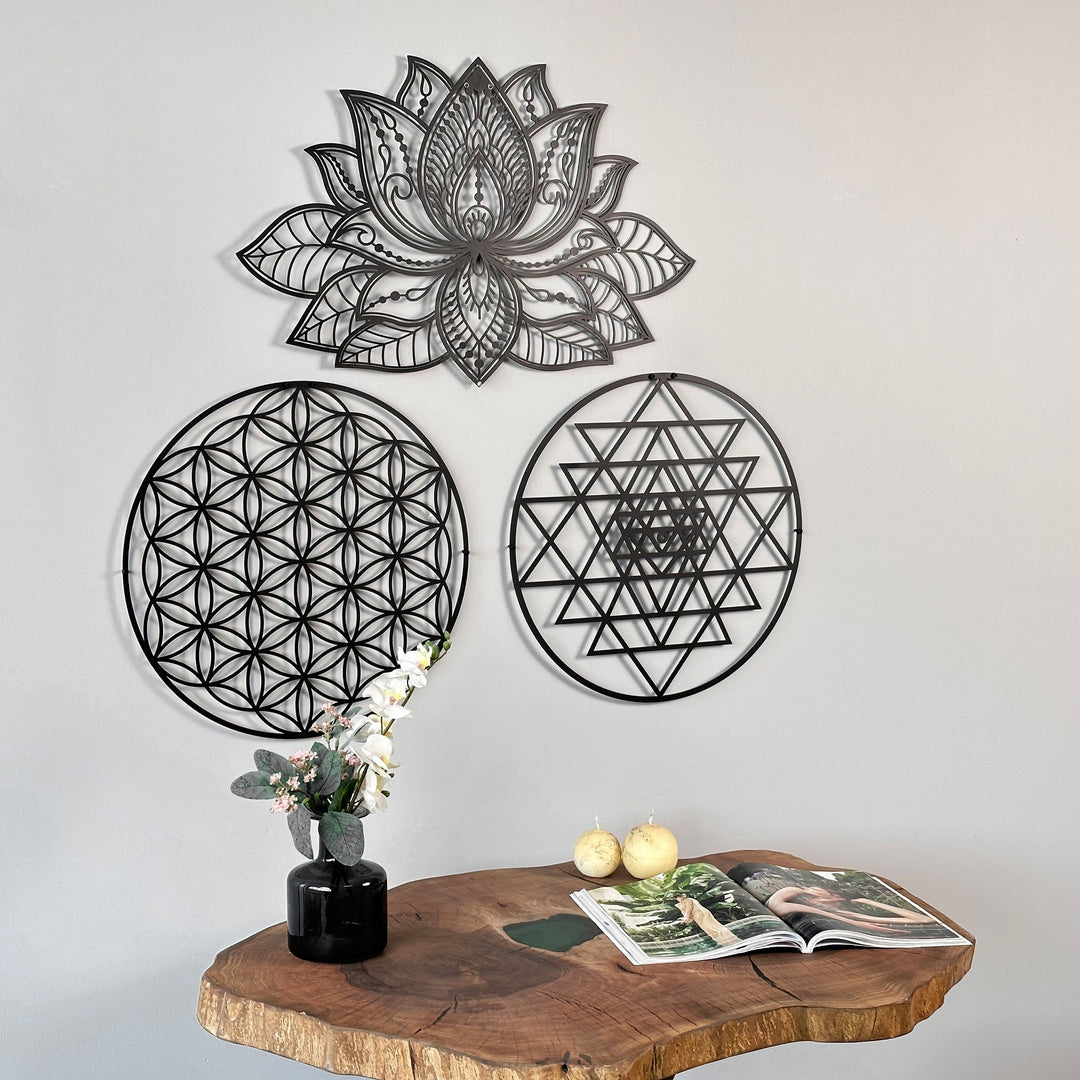 mandala-sri-yantra-yasam-cicegi-3lu-set-ofis-duvar-dekoru-profesyonel-icin-sanatsal-duvar-suslemesi-colorfullworlds