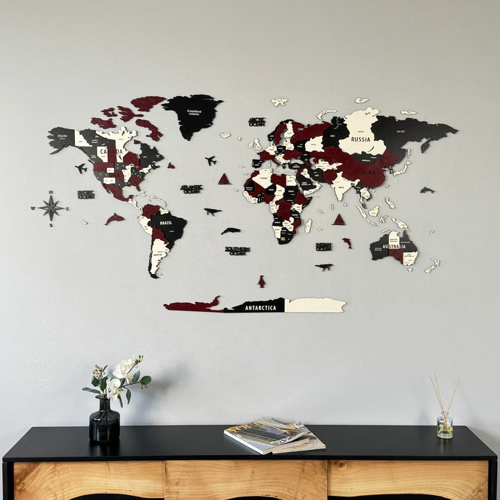 3d-ahsap-dunya-haritasi-cok-katmanli-bordo-krem-siyah-tonlar-duvar-dekoru-colorfullworldstr