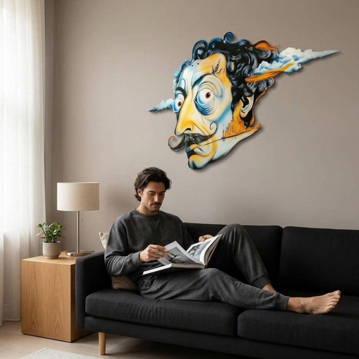 Sürrealist Dali Metal Tablo - UV Baskılı Modern Duvar Dekoru