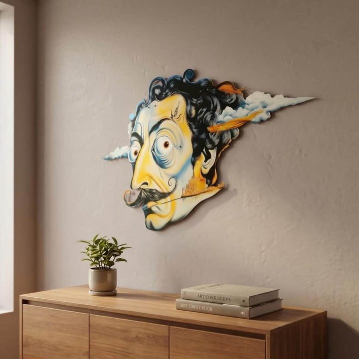 Sürrealist Dali Metal Tablo - UV Baskılı Modern Duvar Dekoru