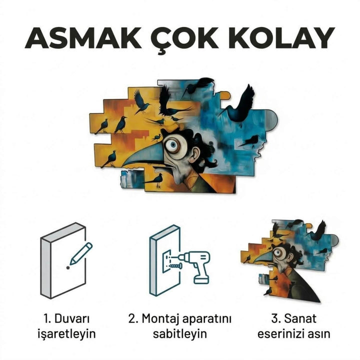 Kargaların Efendisi Sürrealist Metal Tablo - UV Baskılı Duvar Dekoru