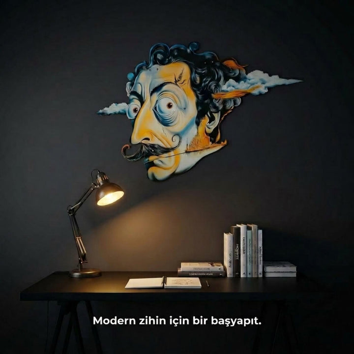 Sürrealist Dali Metal Tablo - UV Baskılı Modern Duvar Dekoru