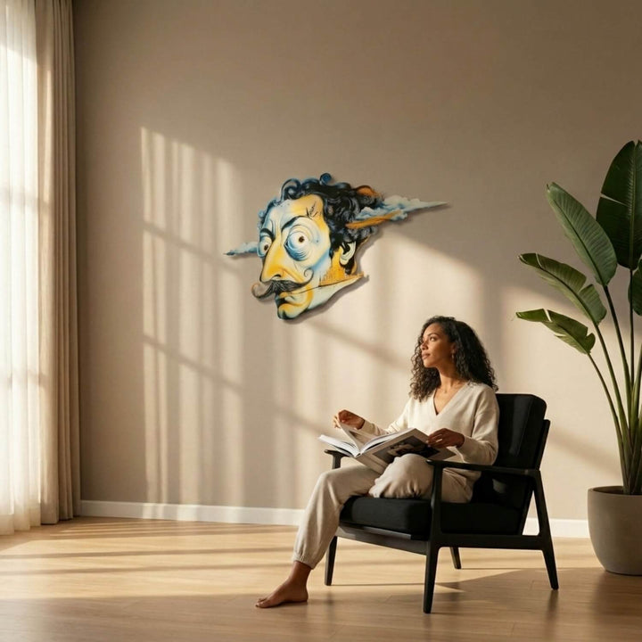 Sürrealist Dali Metal Tablo - UV Baskılı Modern Duvar Dekoru