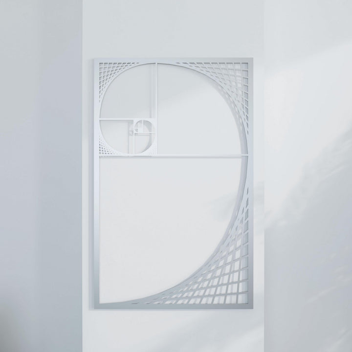 altin-oran-fibonacci-spirali-gumus-metal-tablo-modern-geometrik-duvar-susu-colorfullworldstr