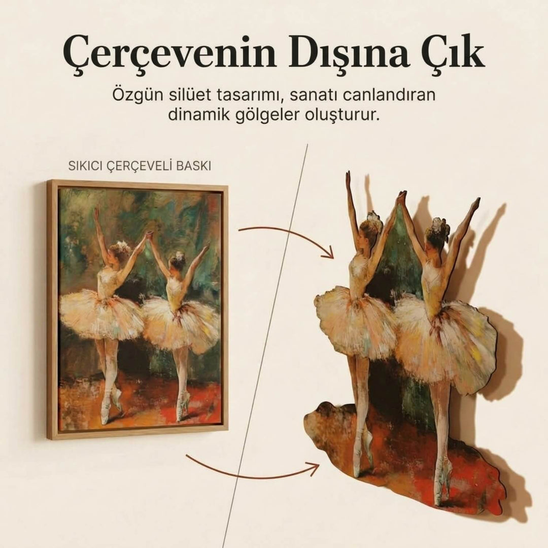 balerin figurlu uv baskili metal tablo  cercevesiz tasarimi sayesinde ozgun bir durusa sahiptir colorfullworldstr