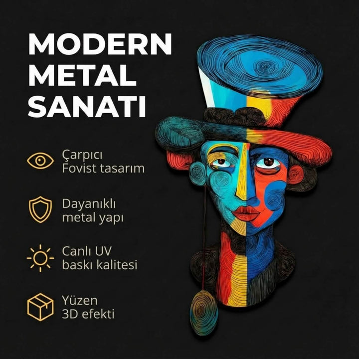 fovizm tarzi surrealist uv baski metal tablo canli uv baski kalitesi ve dayanikli yapisiyla one cikar colorfullworldstr