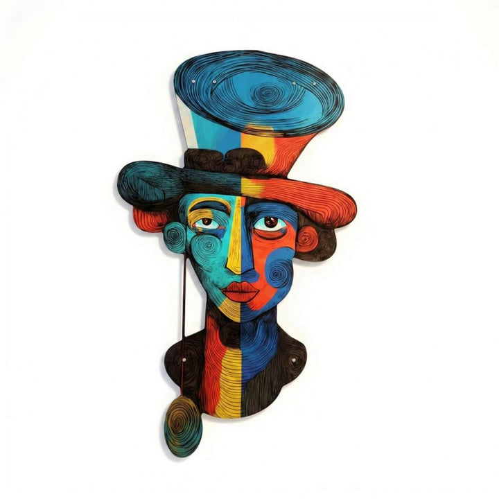 surrealist portre fovizm tarzi metal tabloda renkli uv baski dikkat cekiyor colorfullworldstr