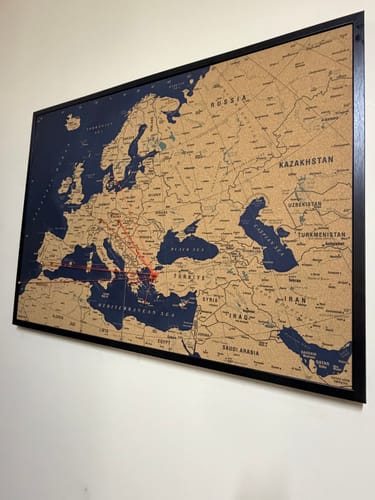 Çerçeveli Mantar Avrupa Haritası - Pinlenebilir Modern Tablo - müşteri fotoğrafı