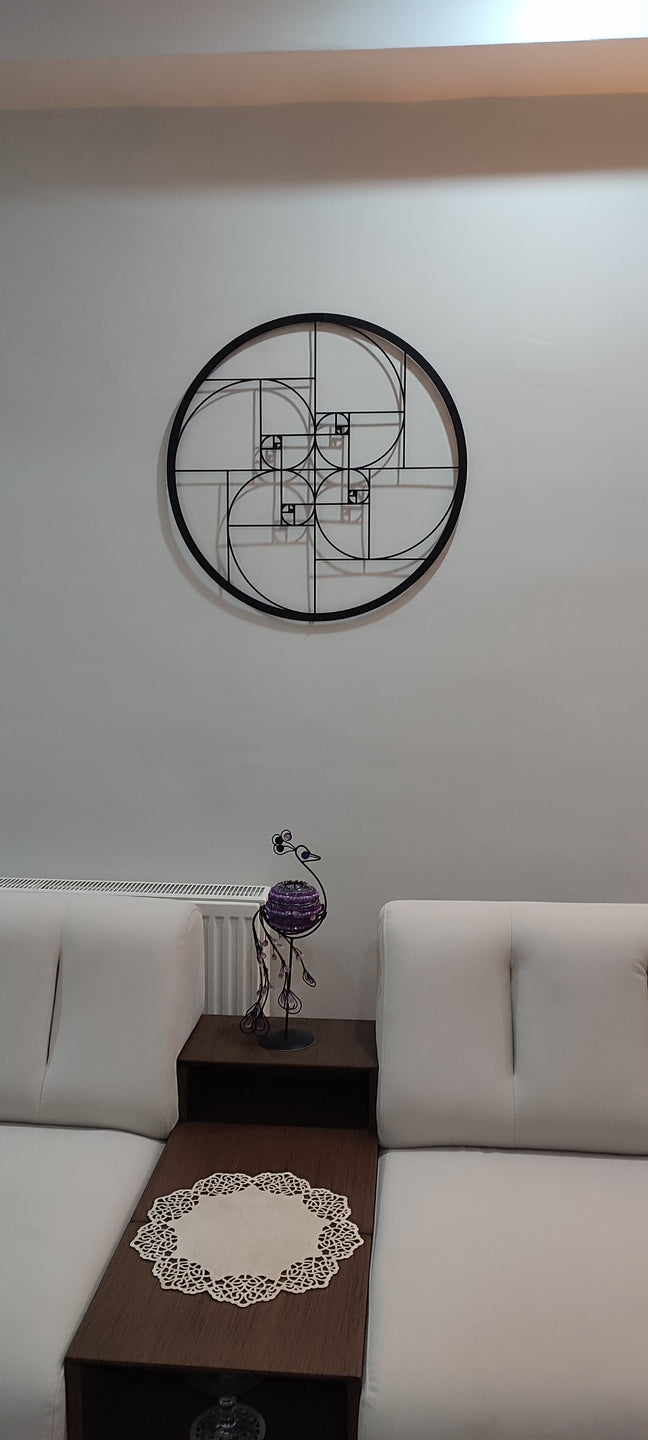 Fibonacci Dizisi Altın Oran Metal Tablo - Modern Duvar Dekoru - müşteri fotoğrafı