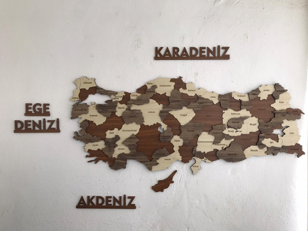 Türkiye Siyasi Haritası - Ahşap 3D Harita, Ofis Duvar Dekoru - müşteri fotoğrafı