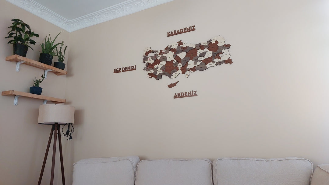 Türkiye Siyasi Haritası - Ahşap 3D Harita, Ofis Duvar Dekoru - müşteri fotoğrafı