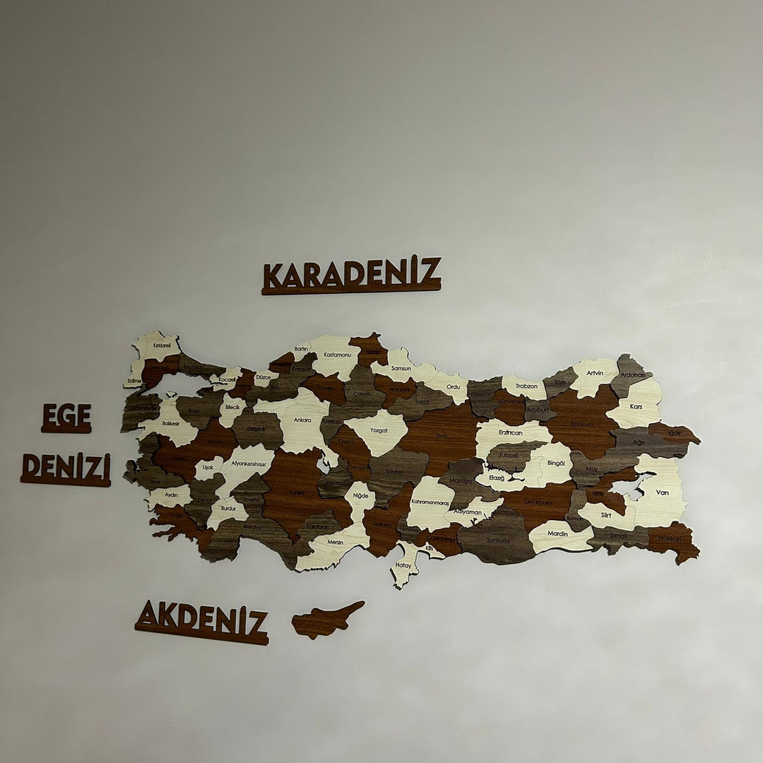 Türkiye Siyasi Haritası - Ahşap 3D Harita, Ofis Duvar Dekoru - müşteri fotoğrafı