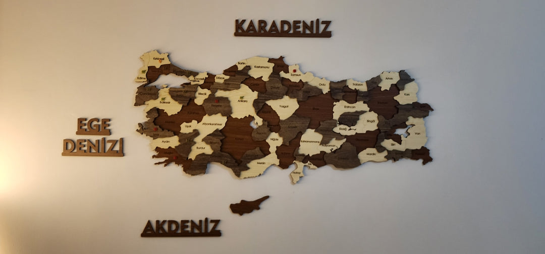 Türkiye Siyasi Haritası - Ahşap 3D Harita, Ofis Duvar Dekoru - müşteri fotoğrafı