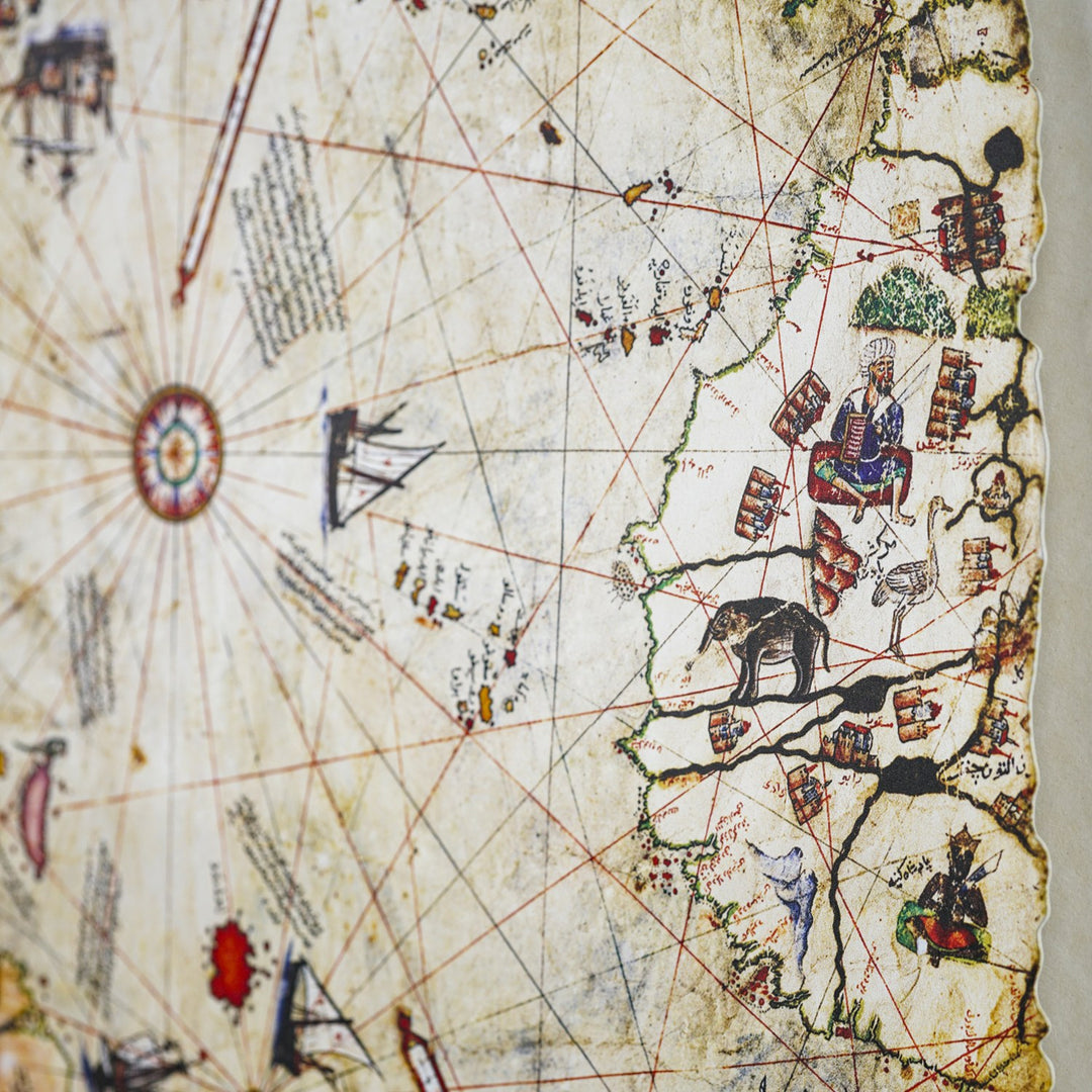 piri-reis-haritasi-metal-duvar-tablosu-renkli-baski-modern-piri-reis-dunya-haritasi-duvar-tasarimi-colorfullworldstr