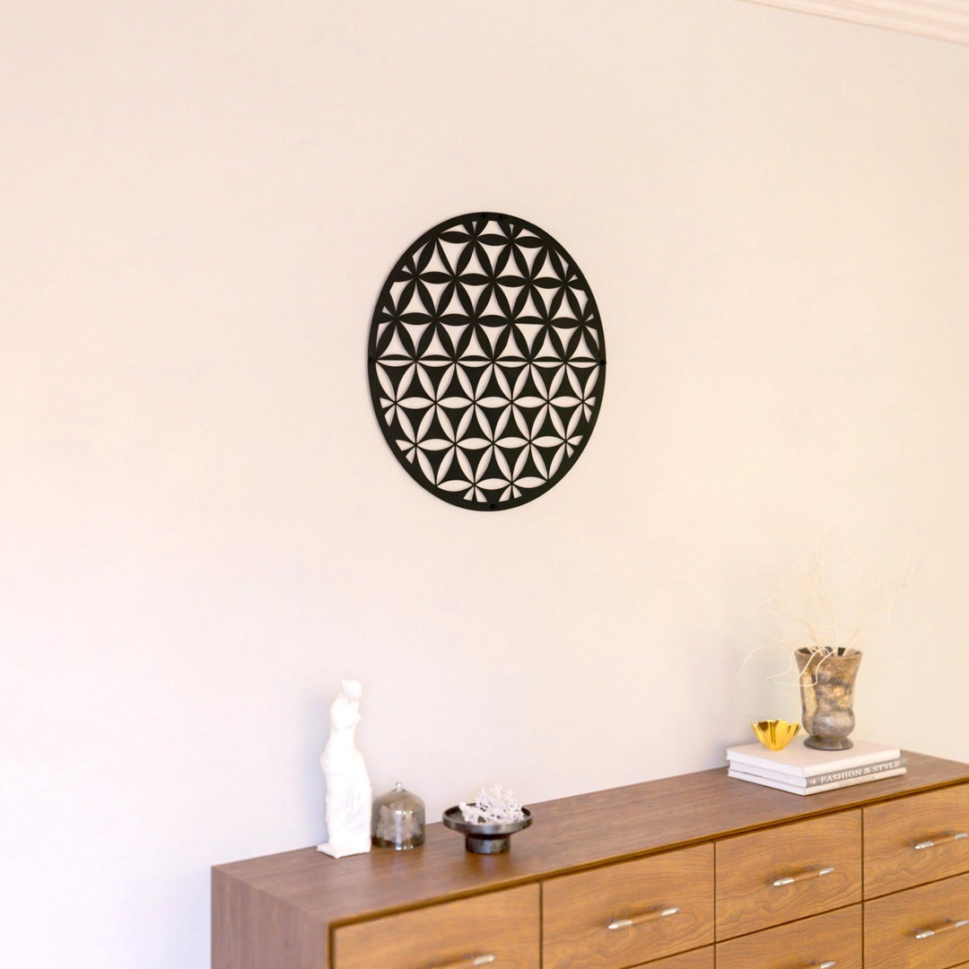 yasam-cicegi-siyah-metal-duvar-tablosu-modern-geometrik-dekorasyon-colorfullworldstr