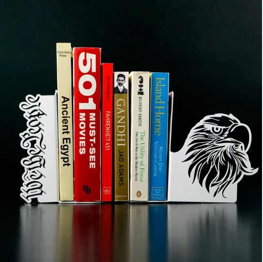 Kartal ve "We the People" Temalı Metal Kitap Tutucu & Bookend
