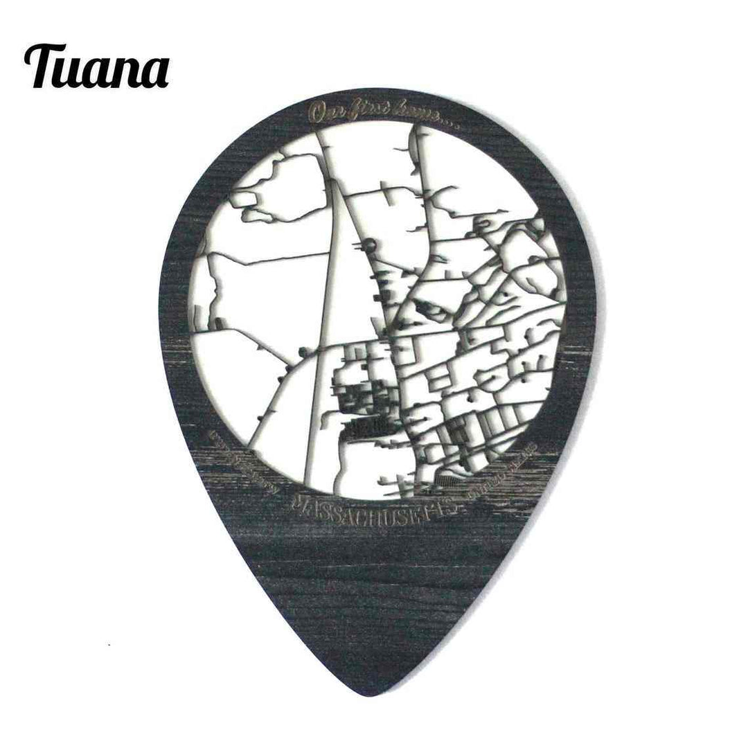 Kişiselleştirilmiş Sokak Haritası - İki Katmanlı - Pin Şekilli - ColorfullWorlds