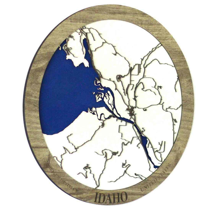 Kişiselleştirilmiş Ahşap Sokak Haritası - Üç Katmanlı - Yuvarlak - ColorfullWorlds