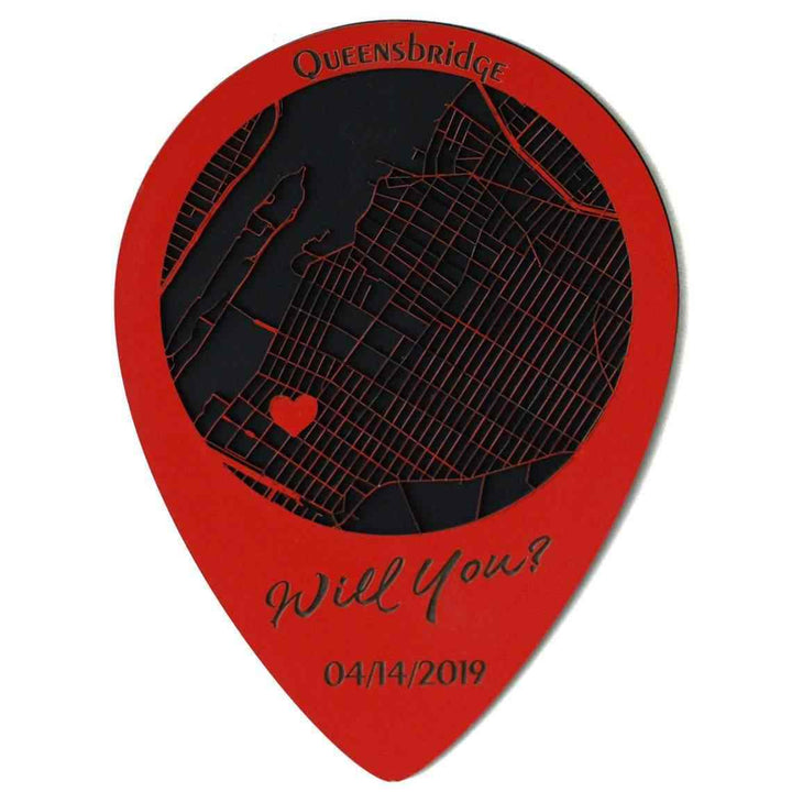 Kişiselleştirilmiş Ahşap Konum Haritası - ColorfullWorlds