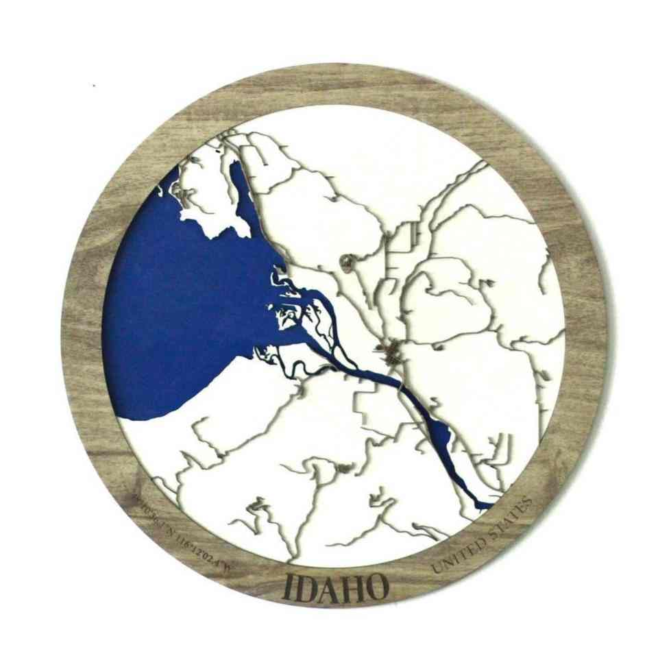 Kişiselleştirilmiş Ahşap Sokak Haritası - Üç Katmanlı - Yuvarlak - ColorfullWorlds