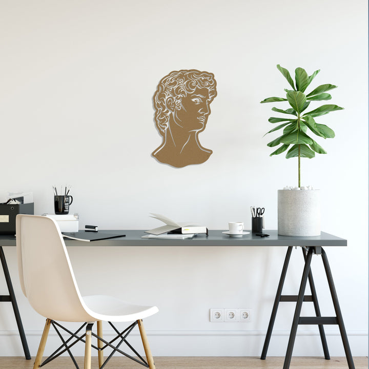 David's Head Metal Duvar Dekoru