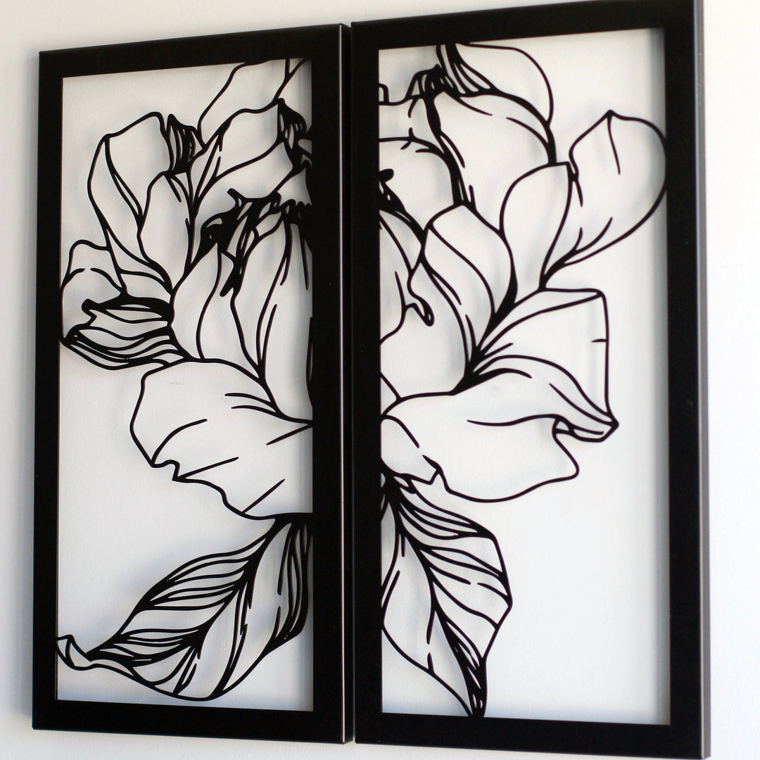 Gül Duvar Tablosu - Metal Dekor