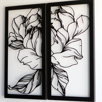 Rose Flower Gül Metal Duvar Dekoru