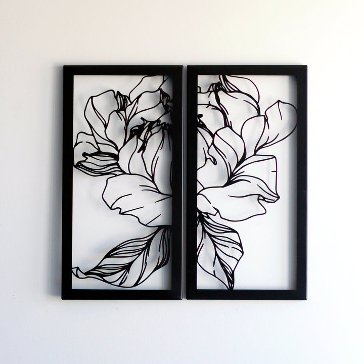 Gül Duvar Tablosu - Metal Dekor