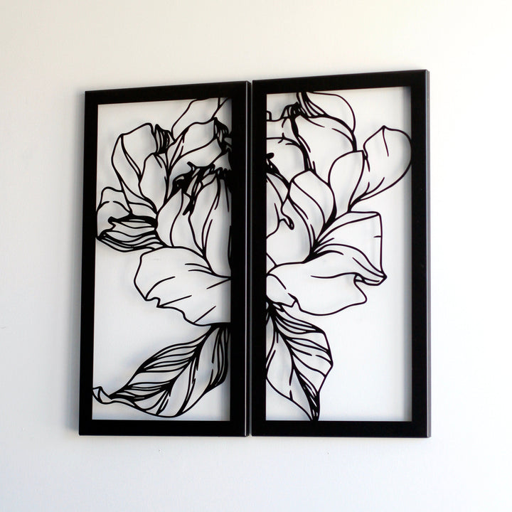 Gül Duvar Tablosu - Metal Dekor