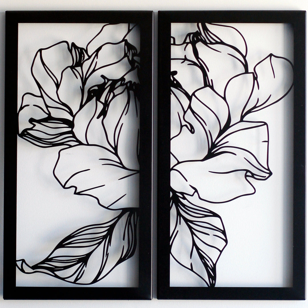 Gül Duvar Tablosu - Metal Dekor