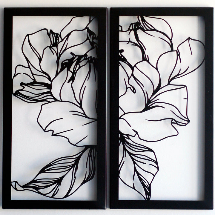 Gül Duvar Tablosu - Metal Dekor