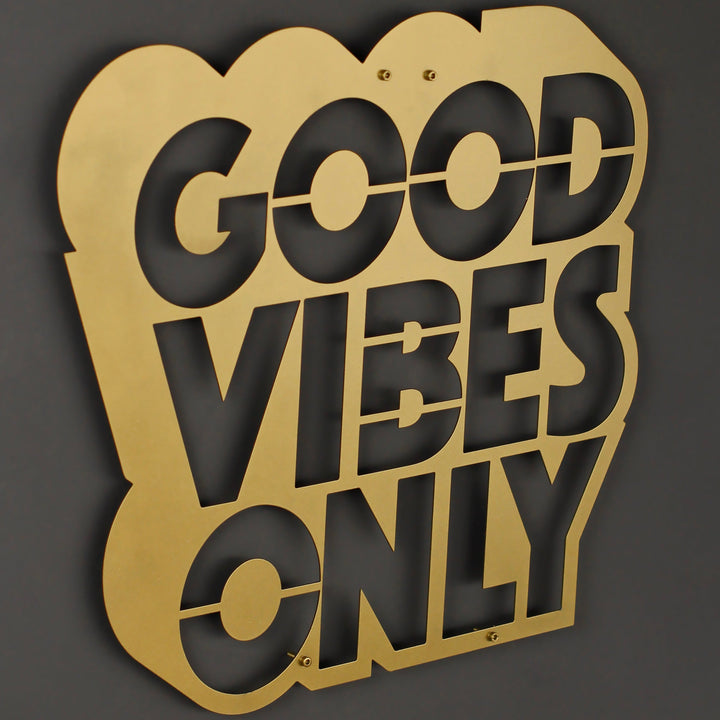 Good Vibes Only Yazısı Metal Duvar Dekoru