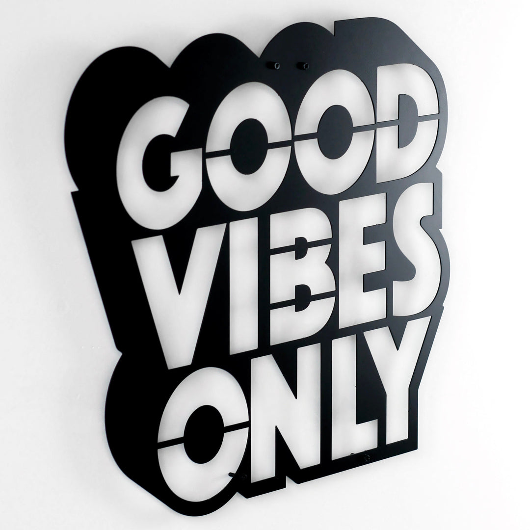Good Vibes Only Yazısı Metal Duvar Dekoru