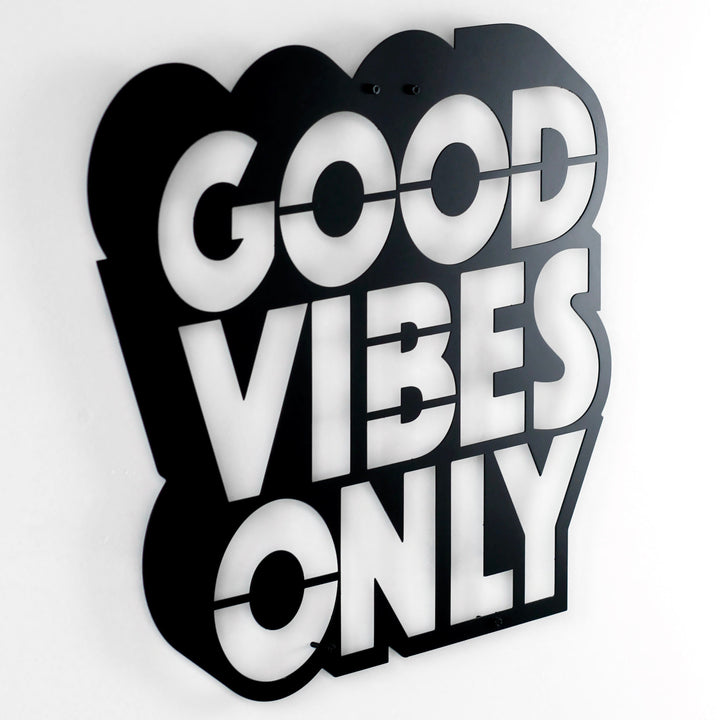 Good Vibes Only Yazısı Metal Duvar Dekoru