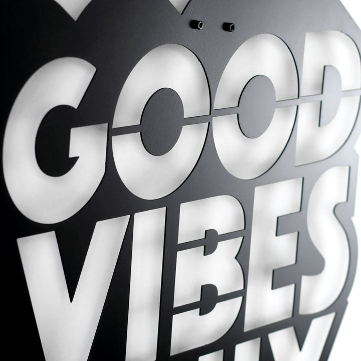 Good Vibes Only Yazısı Metal Duvar Dekoru