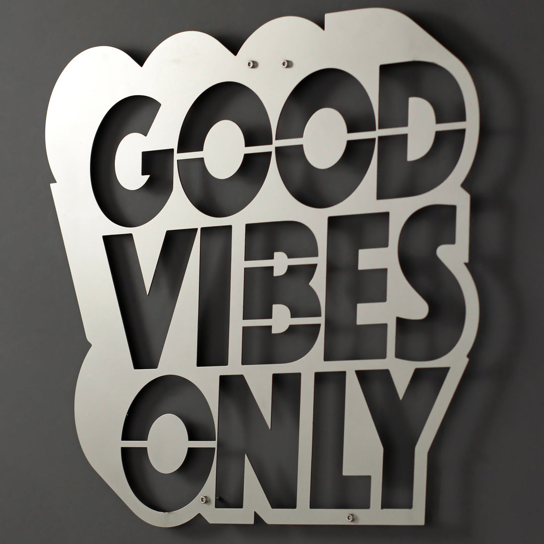 Good Vibes Only Yazısı Metal Duvar Dekoru