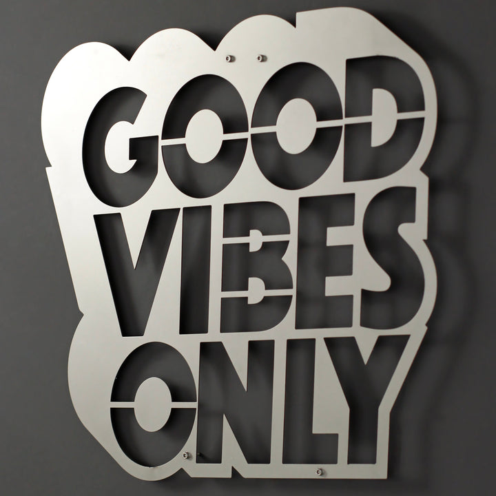 Good Vibes Only Yazısı Metal Duvar Dekoru