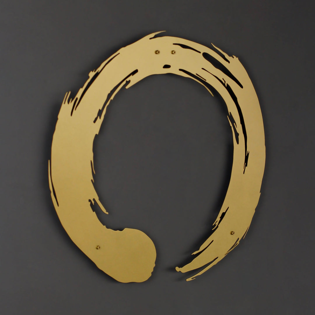 Enso Zen Çemberi Dekoratif Metal Duvar Tablosu - Metal Dekor