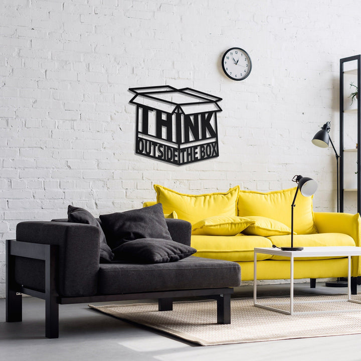 Think Outside the Box Metal Duvar Dekoru