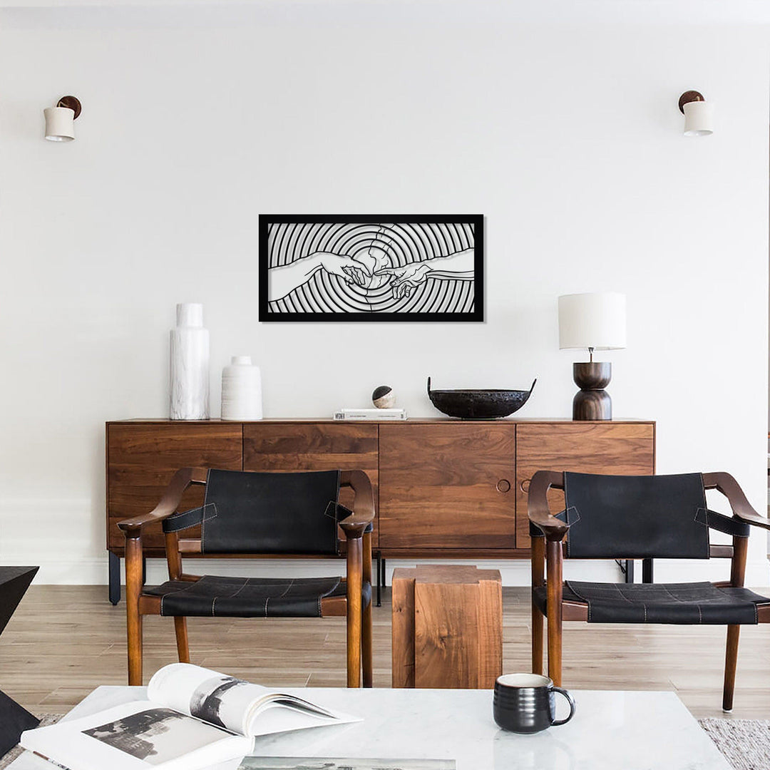 Ademin Yaratılışı Michelangelo Duvar Tablosu – Metal Dekoratif