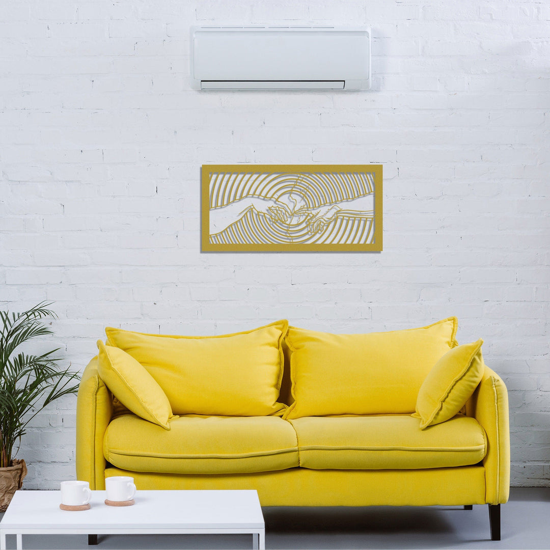 Ademin Yaratılışı Michelangelo Duvar Tablosu – Metal Dekoratif