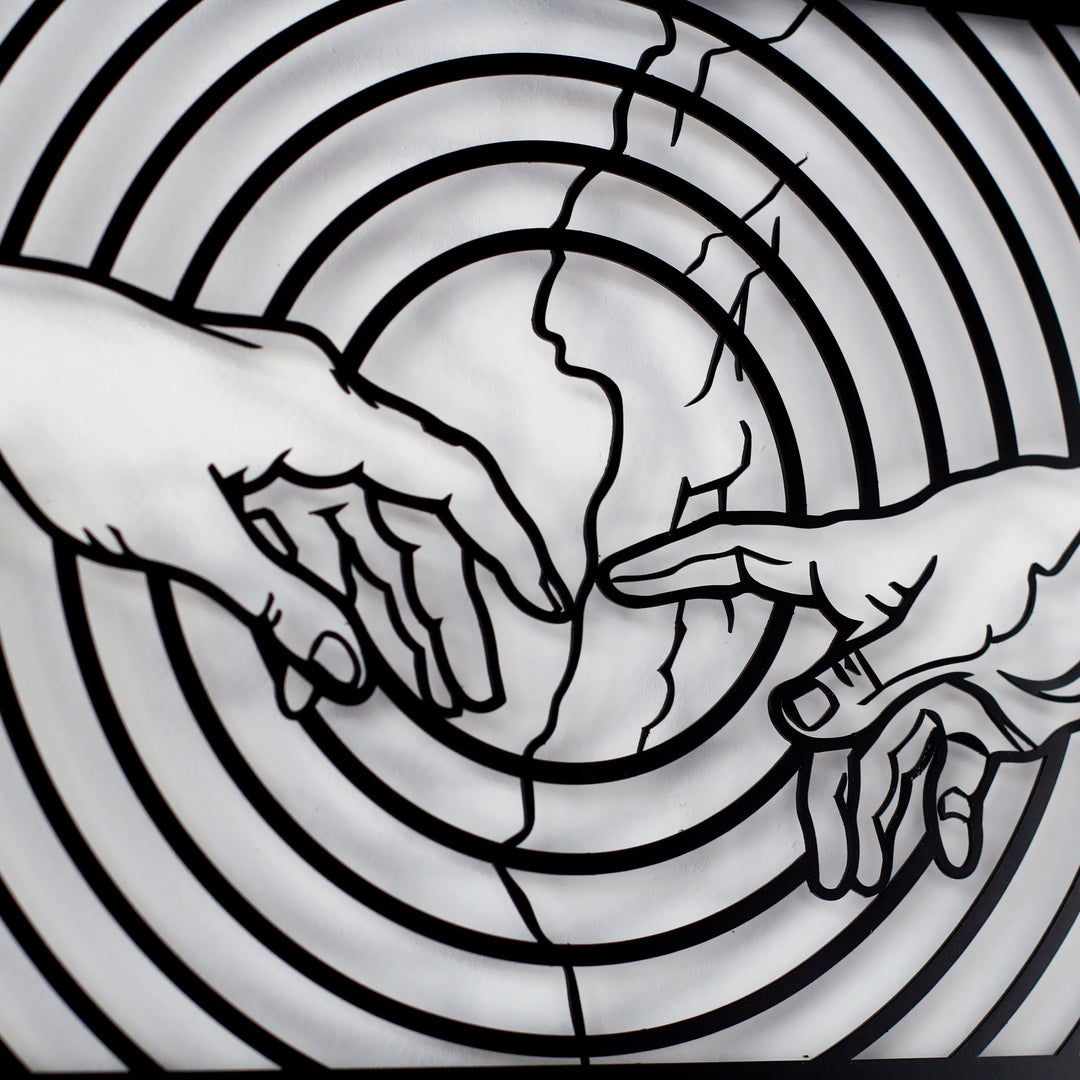 Ademin Yaratılışı Michelangelo Duvar Tablosu – Metal Dekoratif