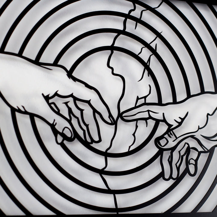 Ademin Yaratılışı Michelangelo Duvar Tablosu – Metal Dekoratif