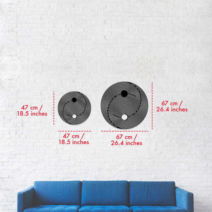 Yin Yang Dekoratif Metal Duvar Tablosu
