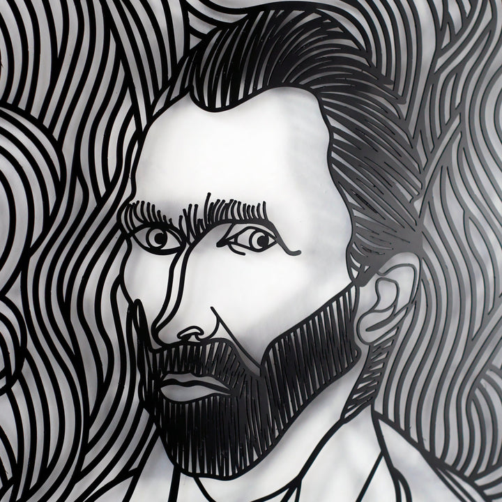 Van Gogh Otoportre Tablo - Metal Dekoratif