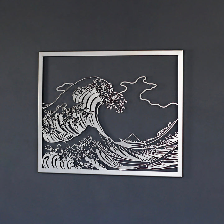 Kanagawa Dalgası Duvar Tablosu – Metal Dekor