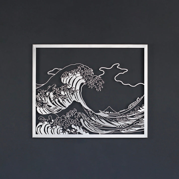 Kanagawa Dalgası Duvar Tablosu – Metal Dekor