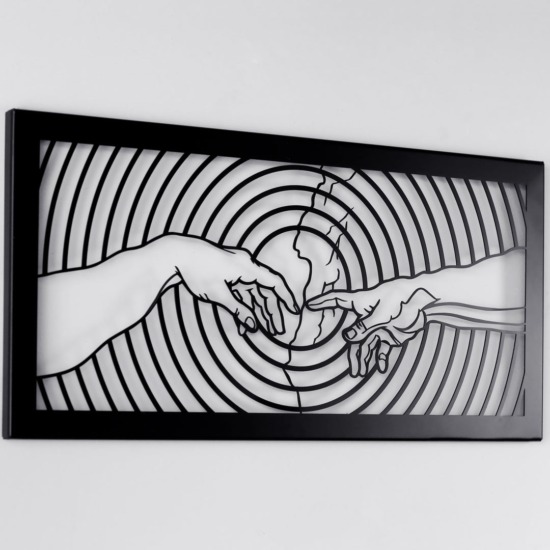 Ademin Yaratılışı Michelangelo Duvar Tablosu – Metal Dekoratif