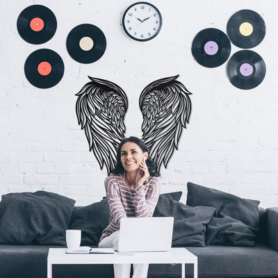 Angel Wings Melek Kanatları Metal Duvar Dekoru