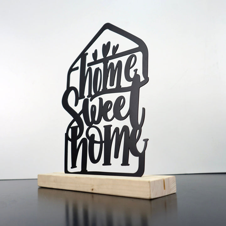 Home Sweet Home Metal Masa ve Raf Dekoru